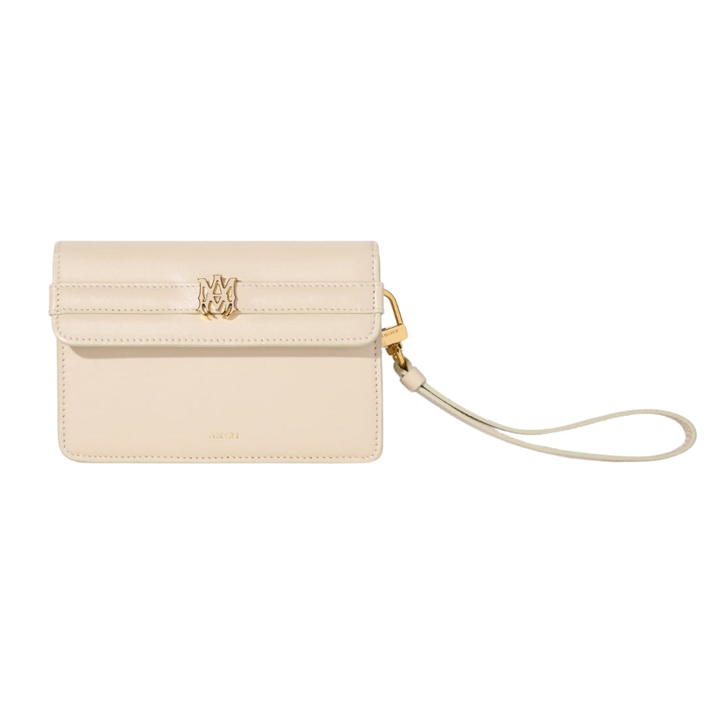 Amiri Calf "MA" Small Clutch Alabaster Bag One Size