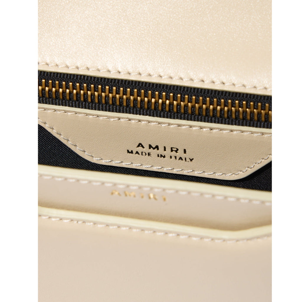 Amiri Calf "MA" Small Clutch Alabaster Bag One Size
