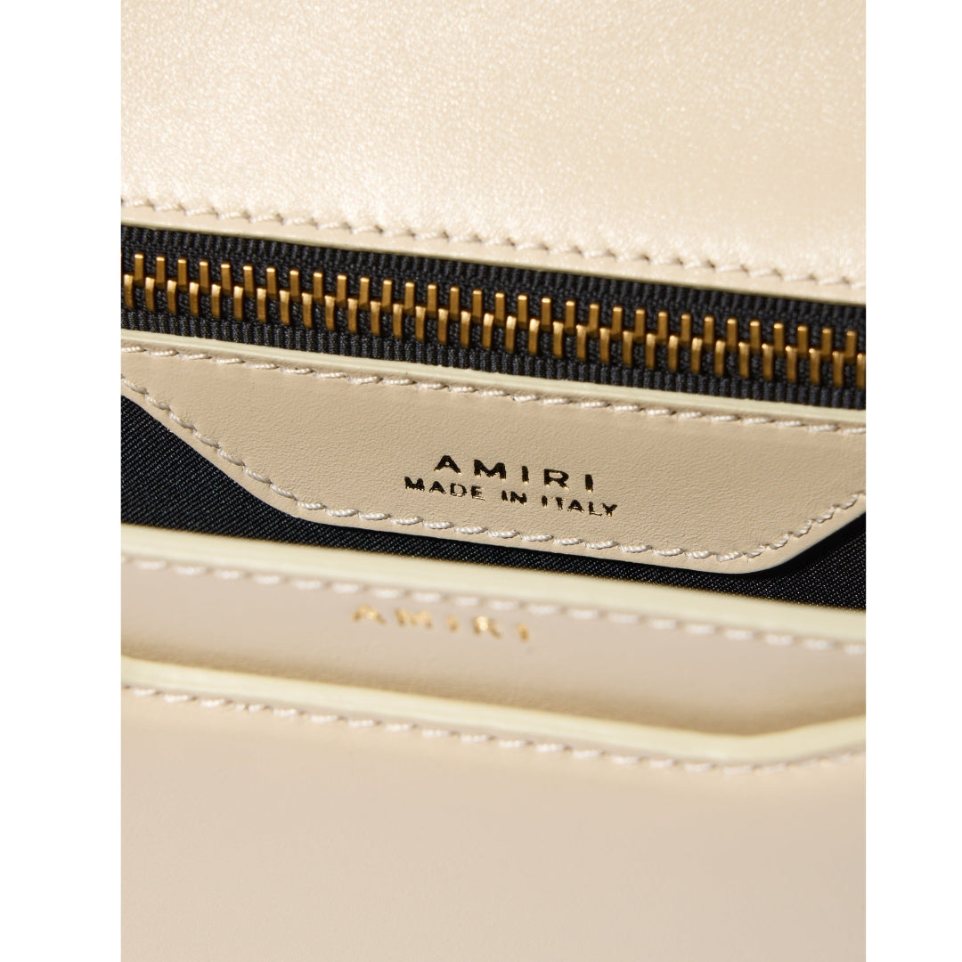 Amiri Calf "MA" Small Clutch Alabaster Bag One Size