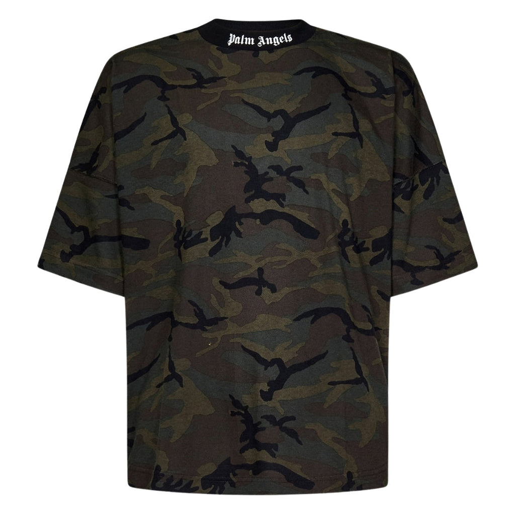 Palm Angels Camo Classic Logo Oversize Tee Military XS
