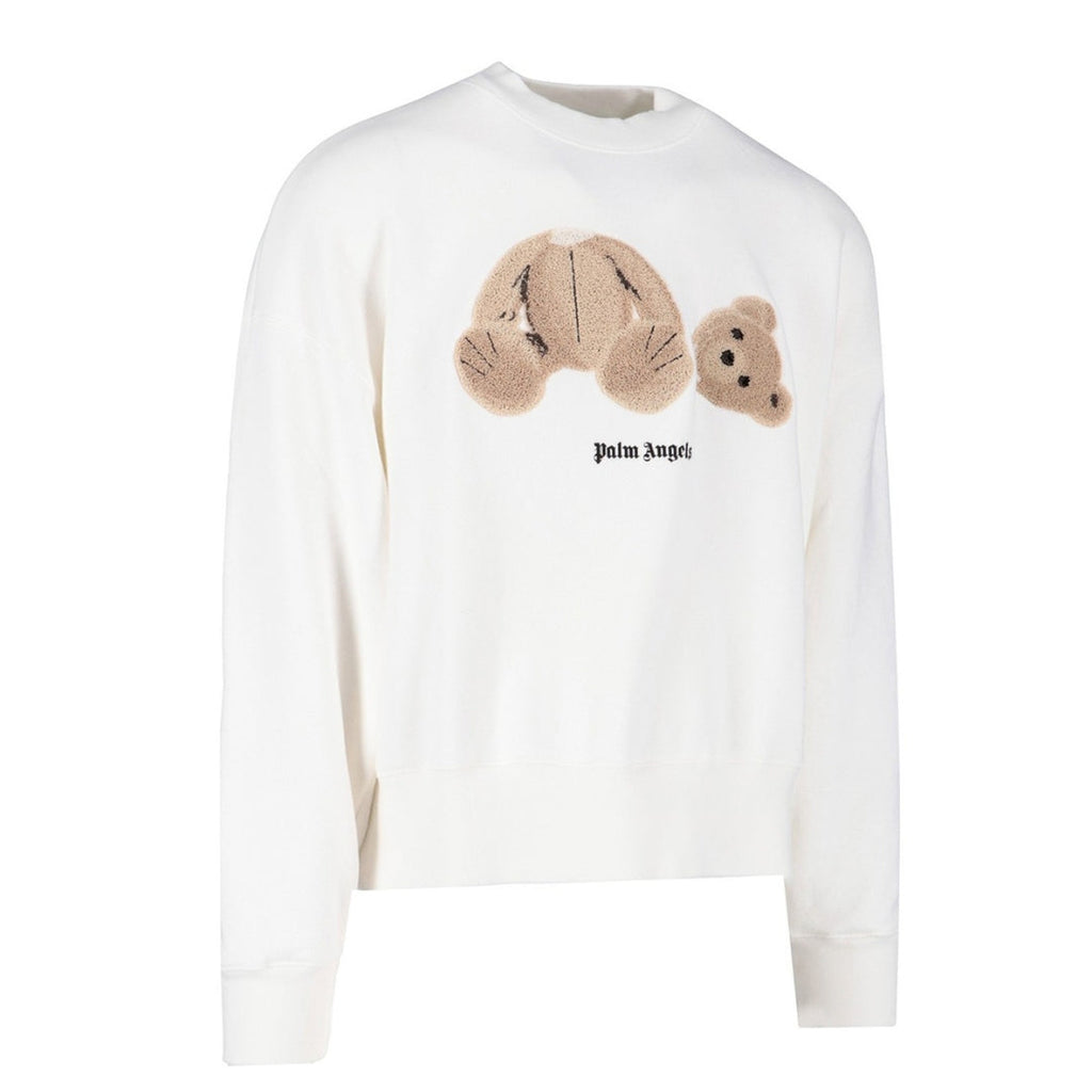 Palm Angels Kill The Bear Crew Sweatshirt White L