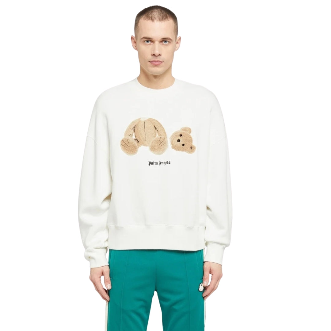 Palm Angels Kill The Bear Crew Sweatshirt White L