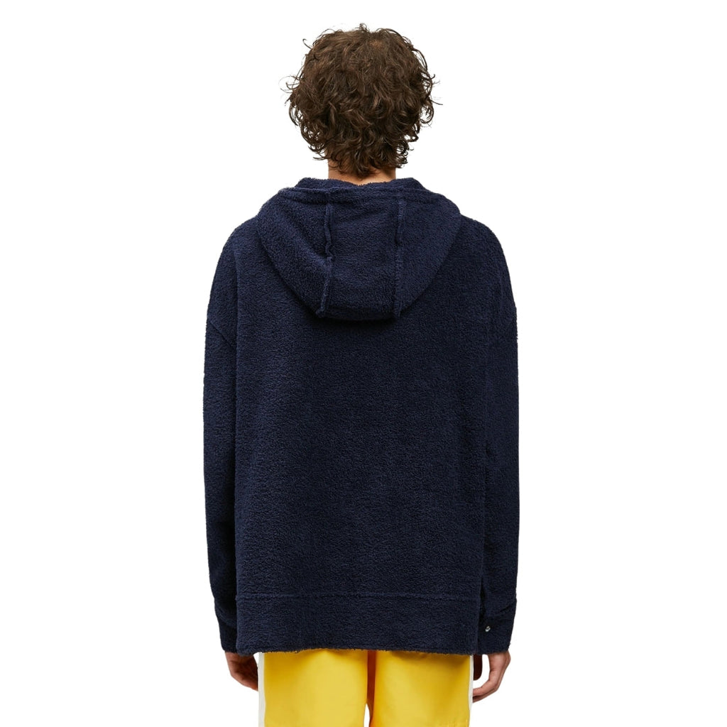 Palm Angels Coral Terry Hoodie Navy IT46