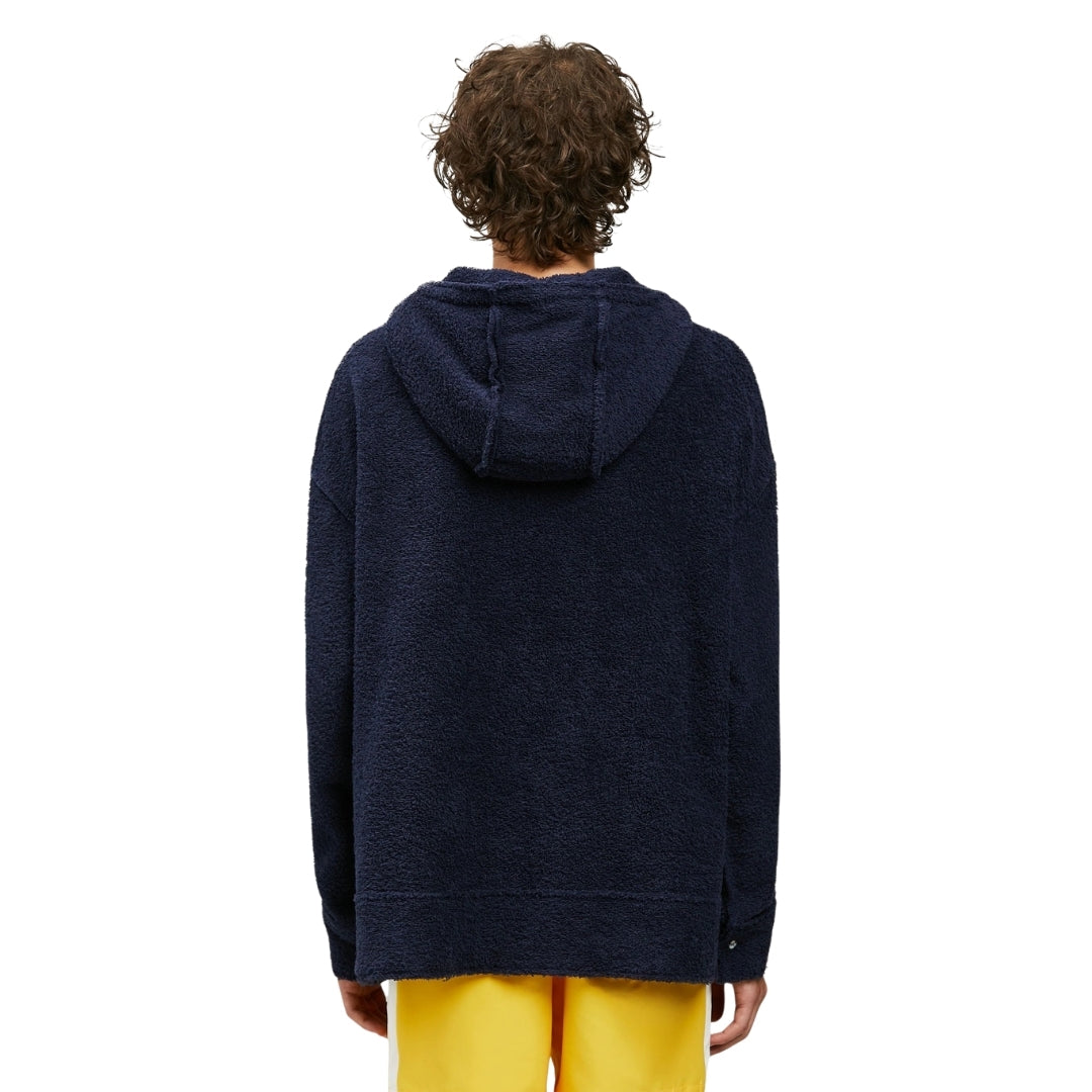 Palm Angels Coral Terry Hoodie Navy IT46