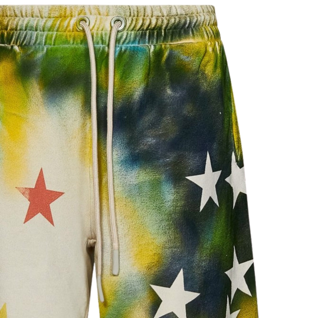 Palm Angels Sprayed Stars Vint Sweatshorts White S