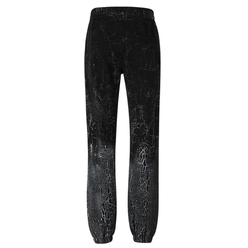Amiri Cracked Dye Logo Black Sweat Pants S
