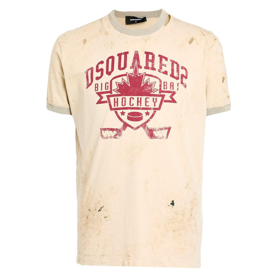 Dsquared2 Contrast Graphic T-Shirt Champagne S