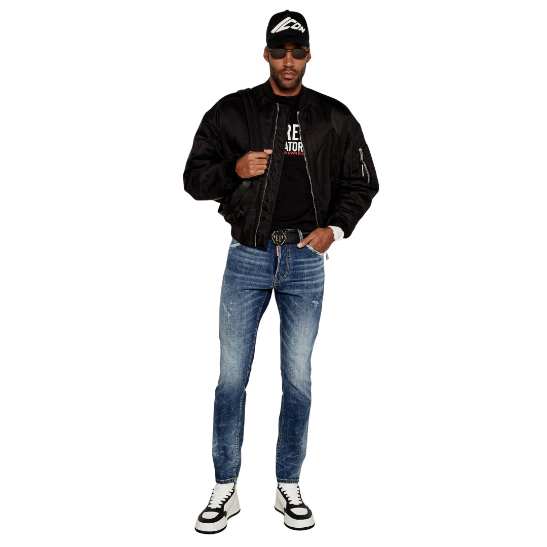 Dsquared2 Medium Reflective Lake Wash Cool Guy Jeans Navy Blue W32
