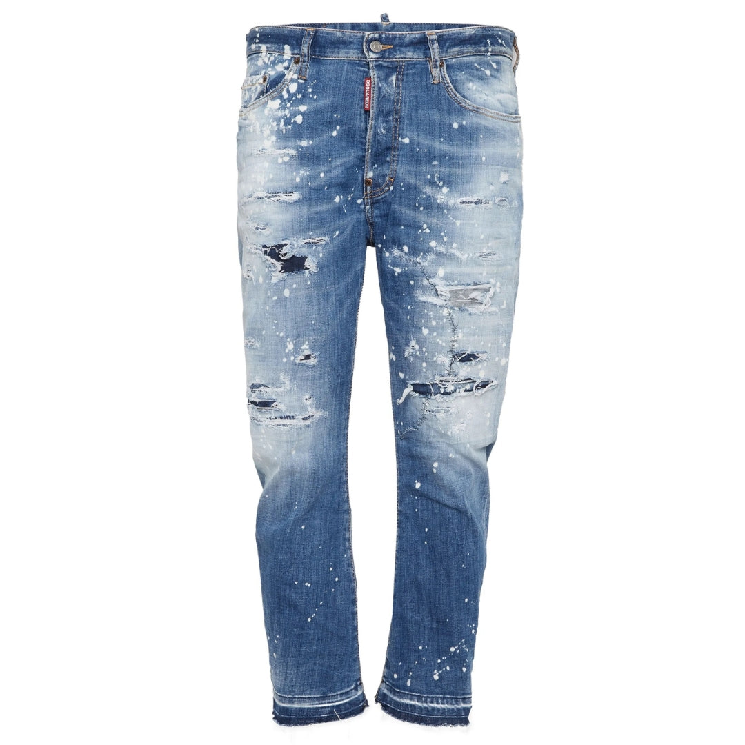 Dsquared2 Medium Sea Salt Wash Bro Jeans Navy Blue W30