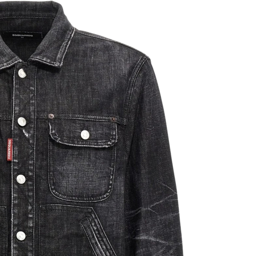 Dsquared2 Easy Wash Jean Jacket Black W32