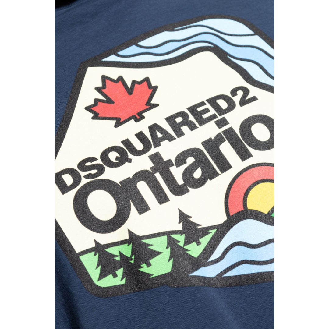 Dsquared2 Map T-Shirt Navy Blue S