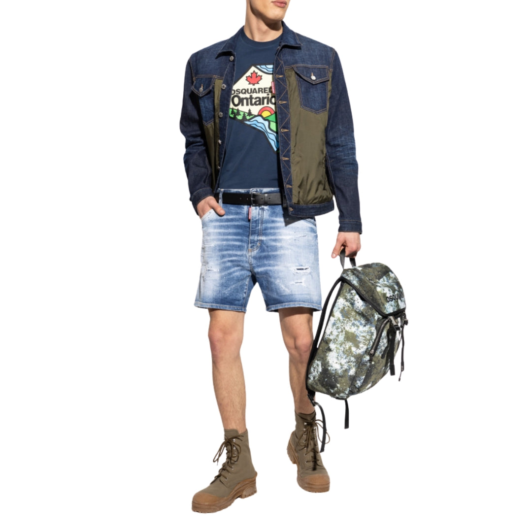 Dsquared2 Map T-Shirt Navy Blue S
