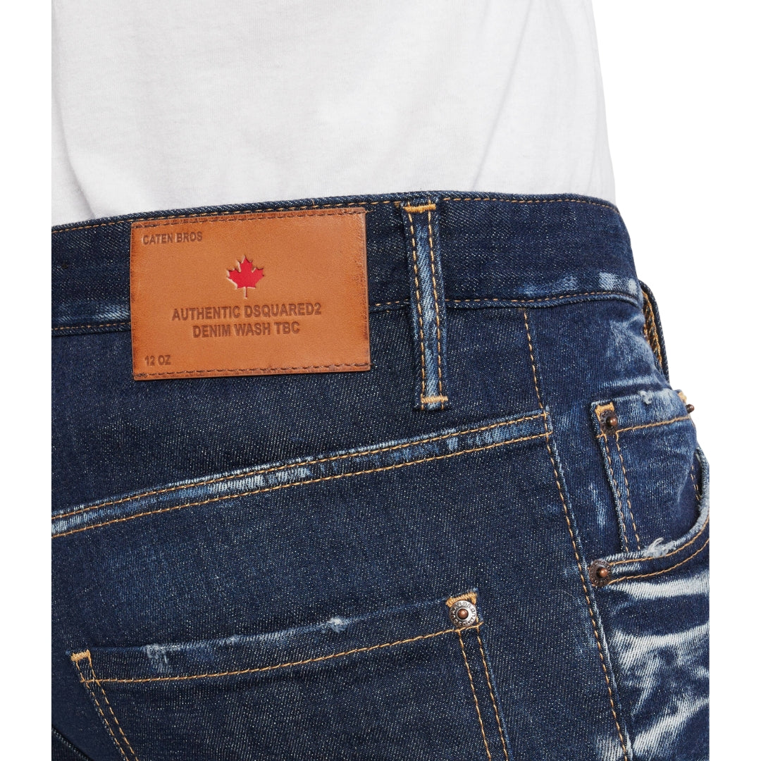 Dsquared2 Dark Clean Wash Skater Jeans Navy Blue W28
