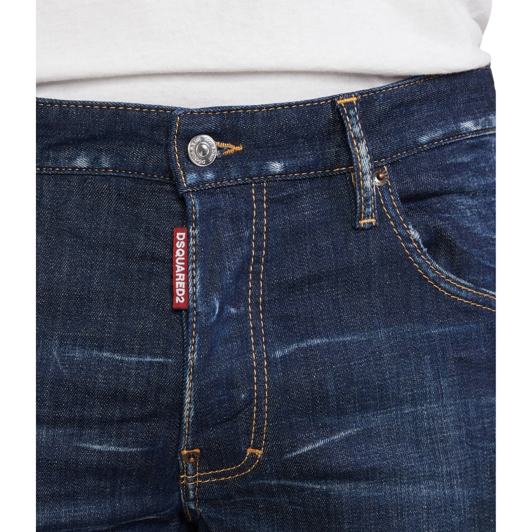 Dsquared2 Dark Clean Wash Skater Jeans Navy Blue W28