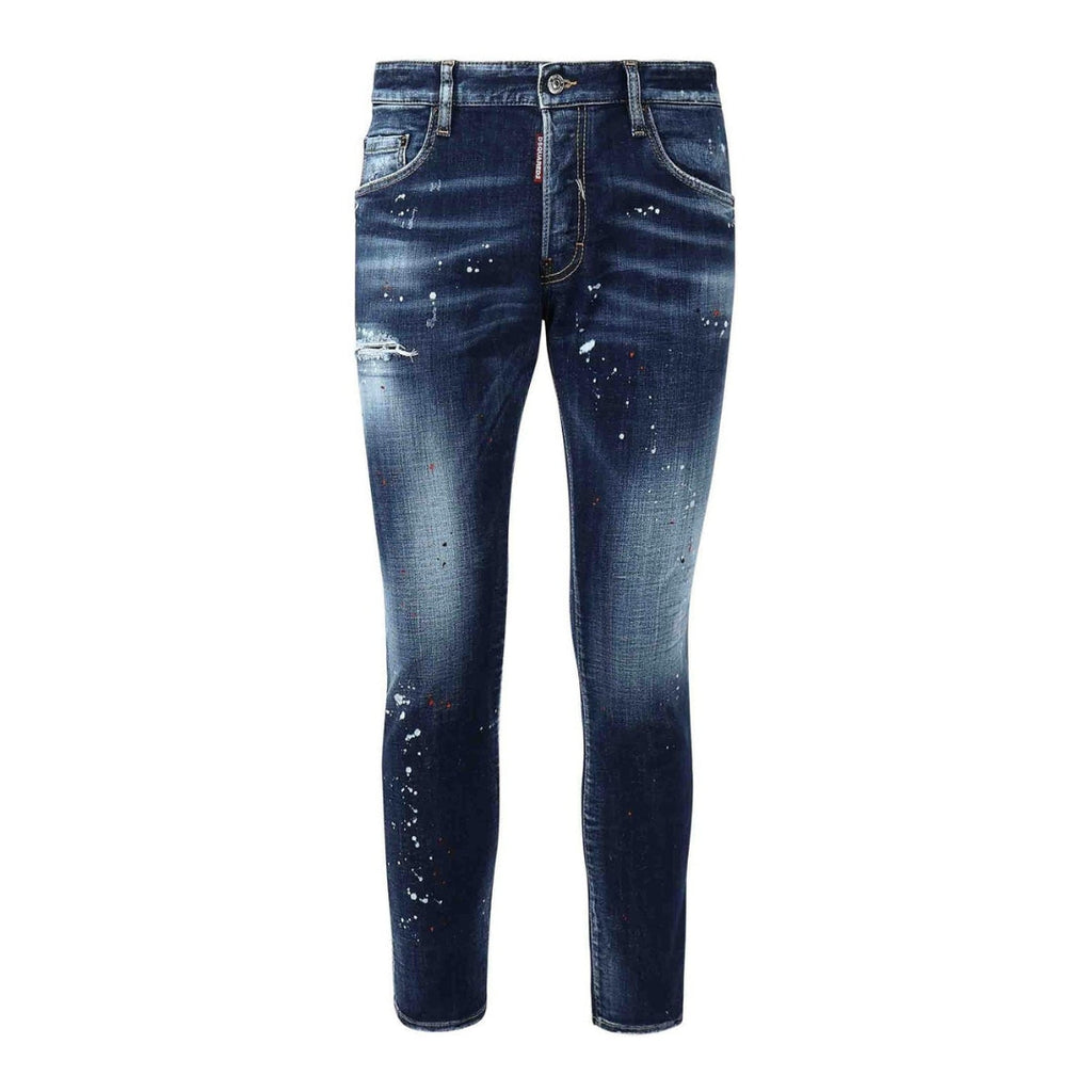 Dsquared2 Medium Easy Wash Skater Jeans Navy Blue W28