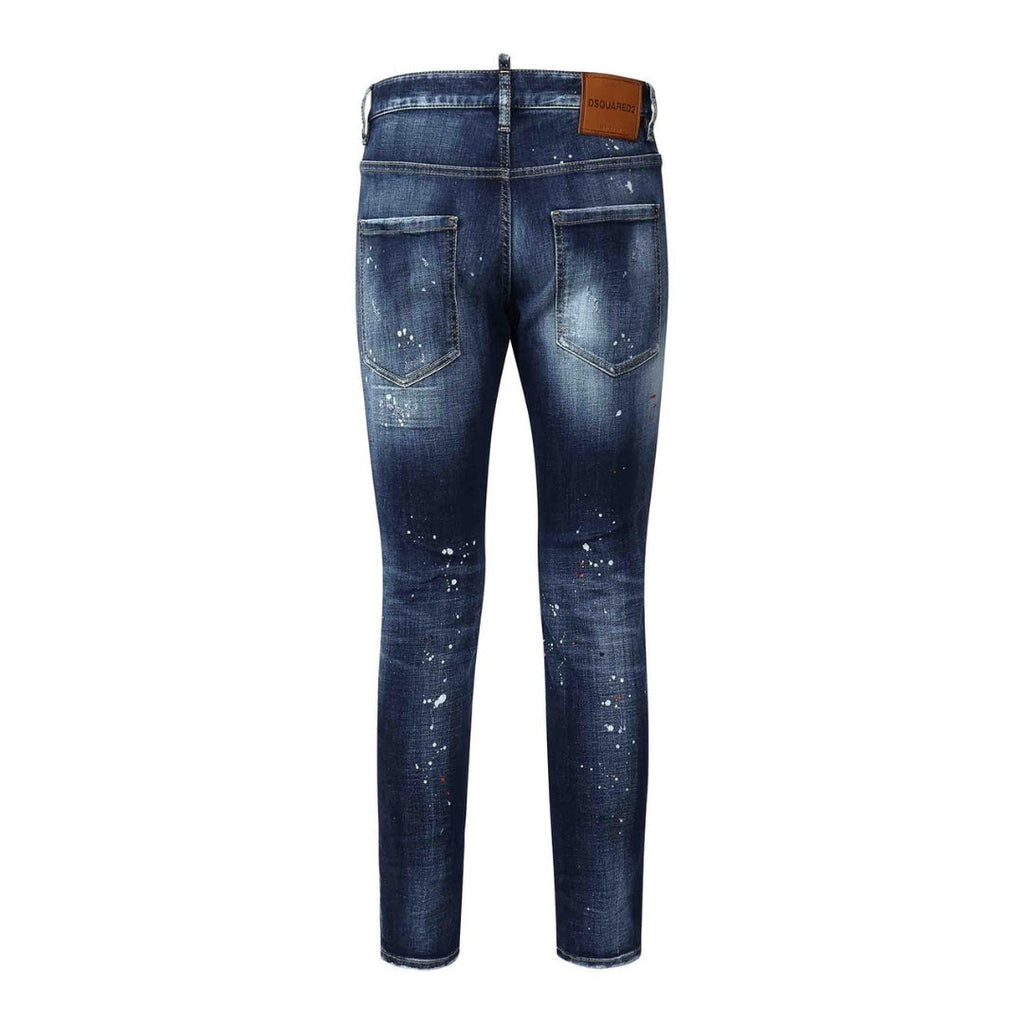 Dsquared2 Medium Easy Wash Skater Jeans Navy Blue W28