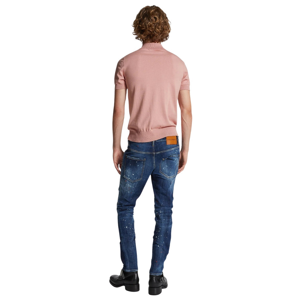 Dsquared2 Medium Easy Wash Skater Jeans Navy Blue W28