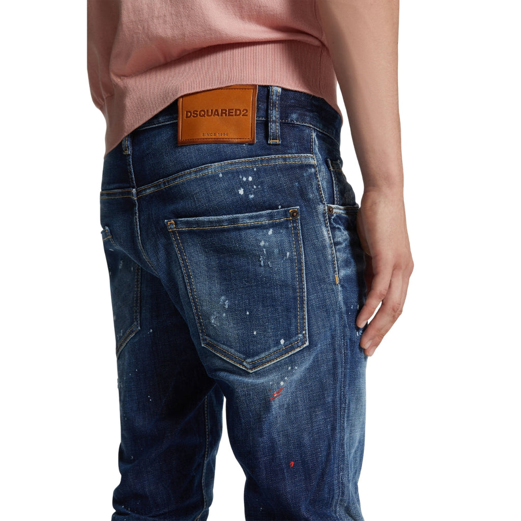 Dsquared2 Medium Easy Wash Skater Jeans Navy Blue W28