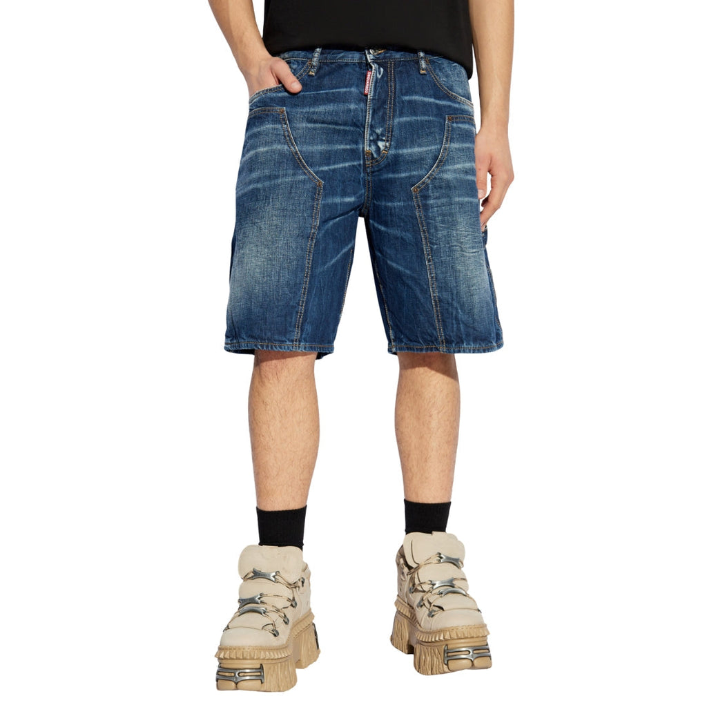 Dsquared2 Dark Semplice Carpenter Shorts Navy Blue W30