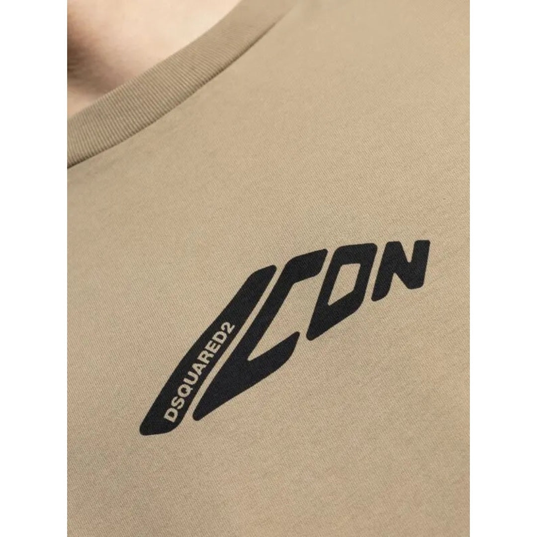 Dsquared2 Icon-Print T-Shirt Khaki M