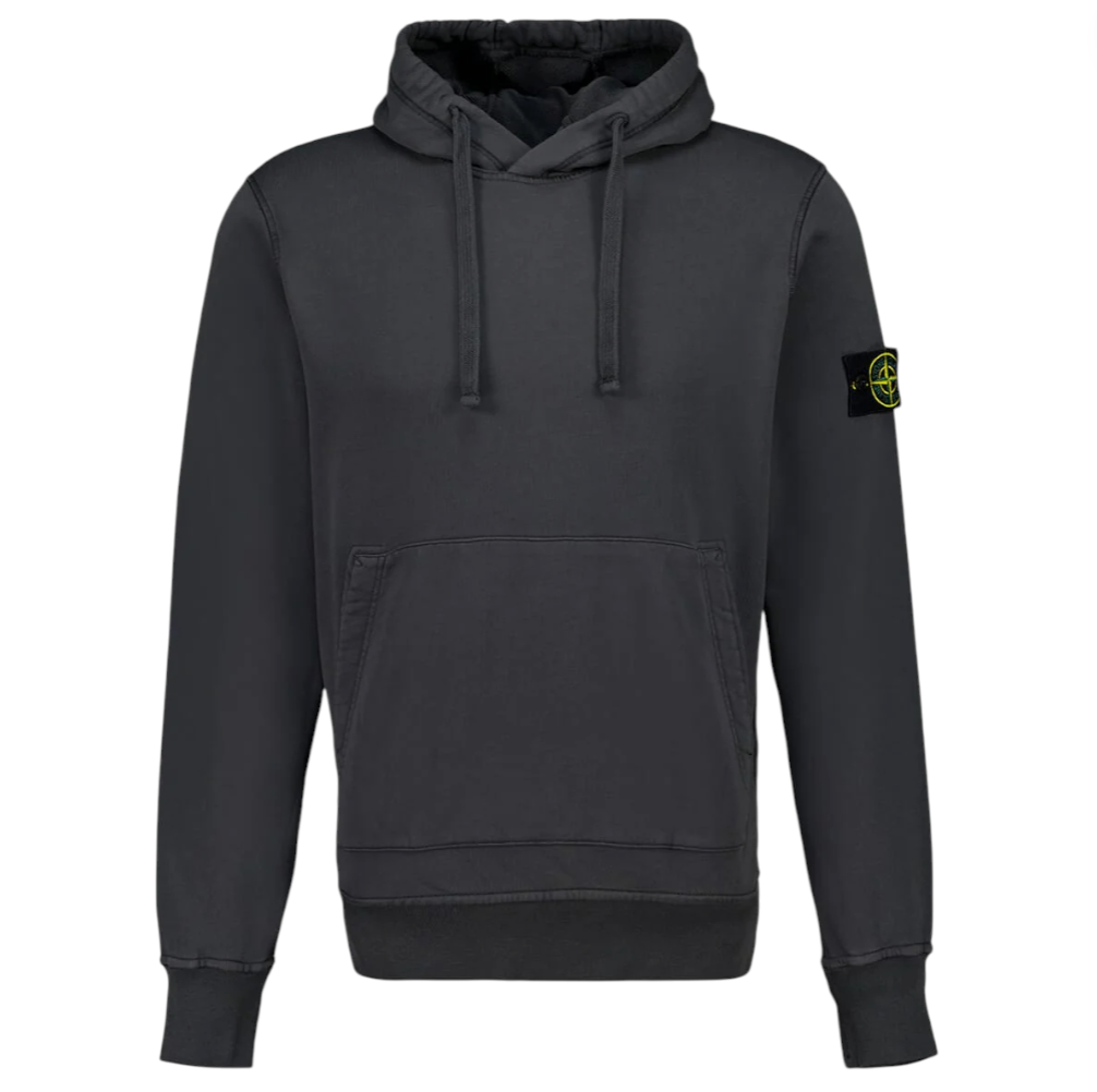 Stone Island Organic Hoodie Lead Grey Hoodie