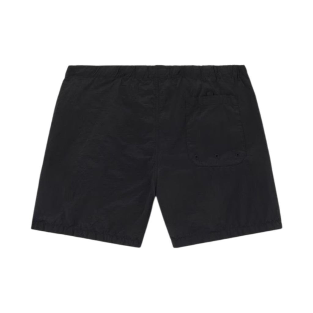 Stone Island Crinkled Nylon Black Swim Shorts