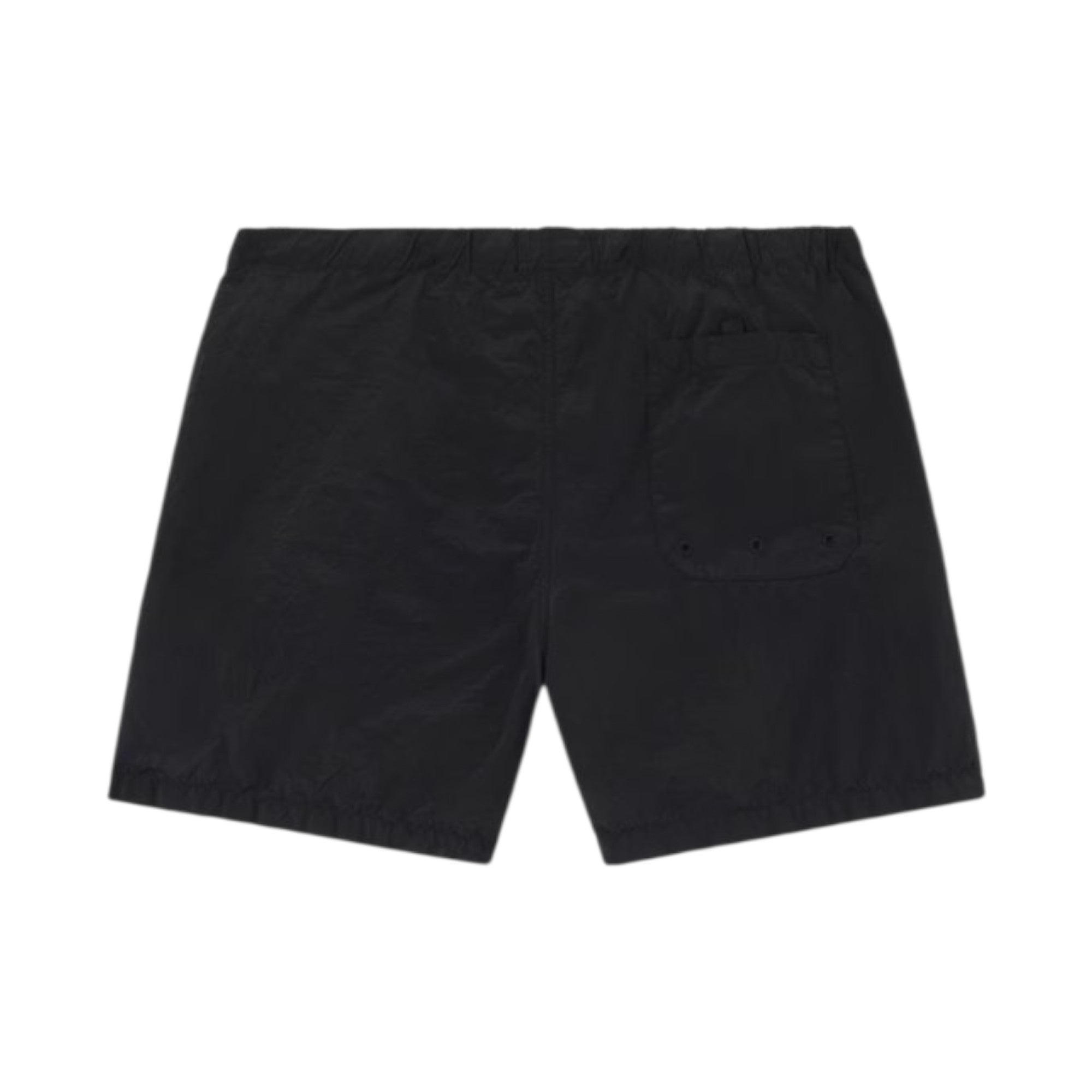 Stone Island Crinkled Nylon Black Swim Shorts