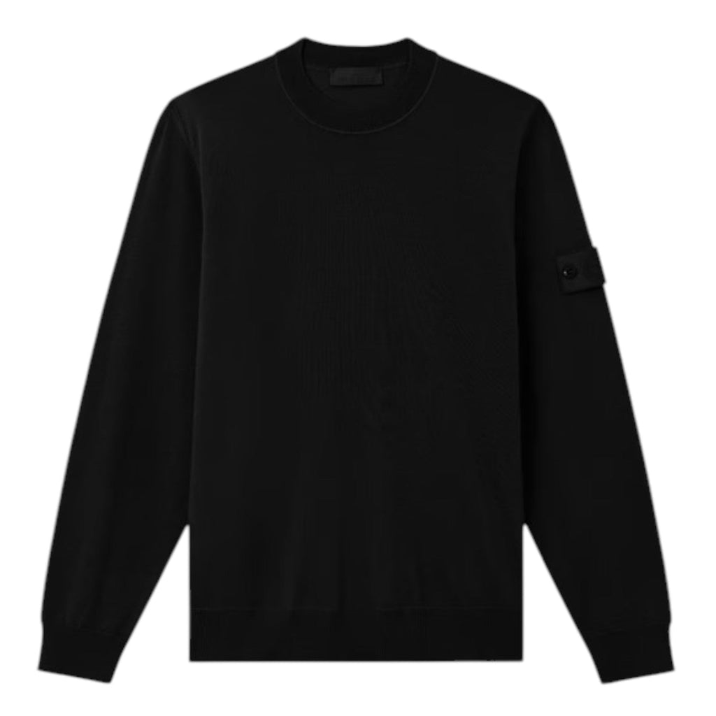 Stone Island Light RWS Pure Wool Ghost Black Sweatshirt