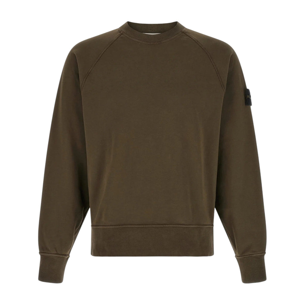 Stone Island Brushed Cotton Grey Sweatshirt