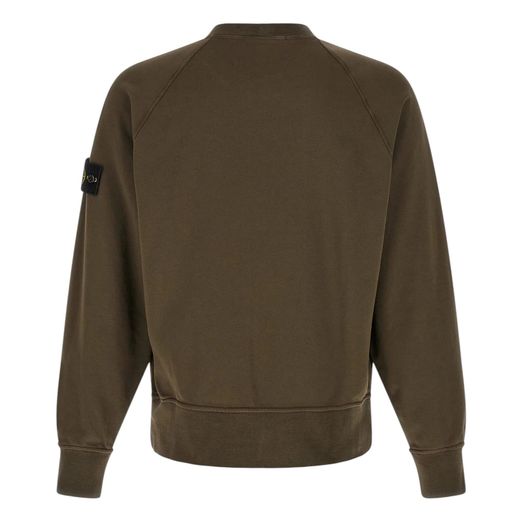 Stone Island Brushed Cotton Grey Sweatshirt