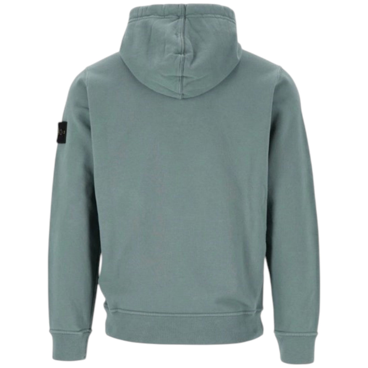 Stone Island Brushed Organic Cotton Green Hoodie