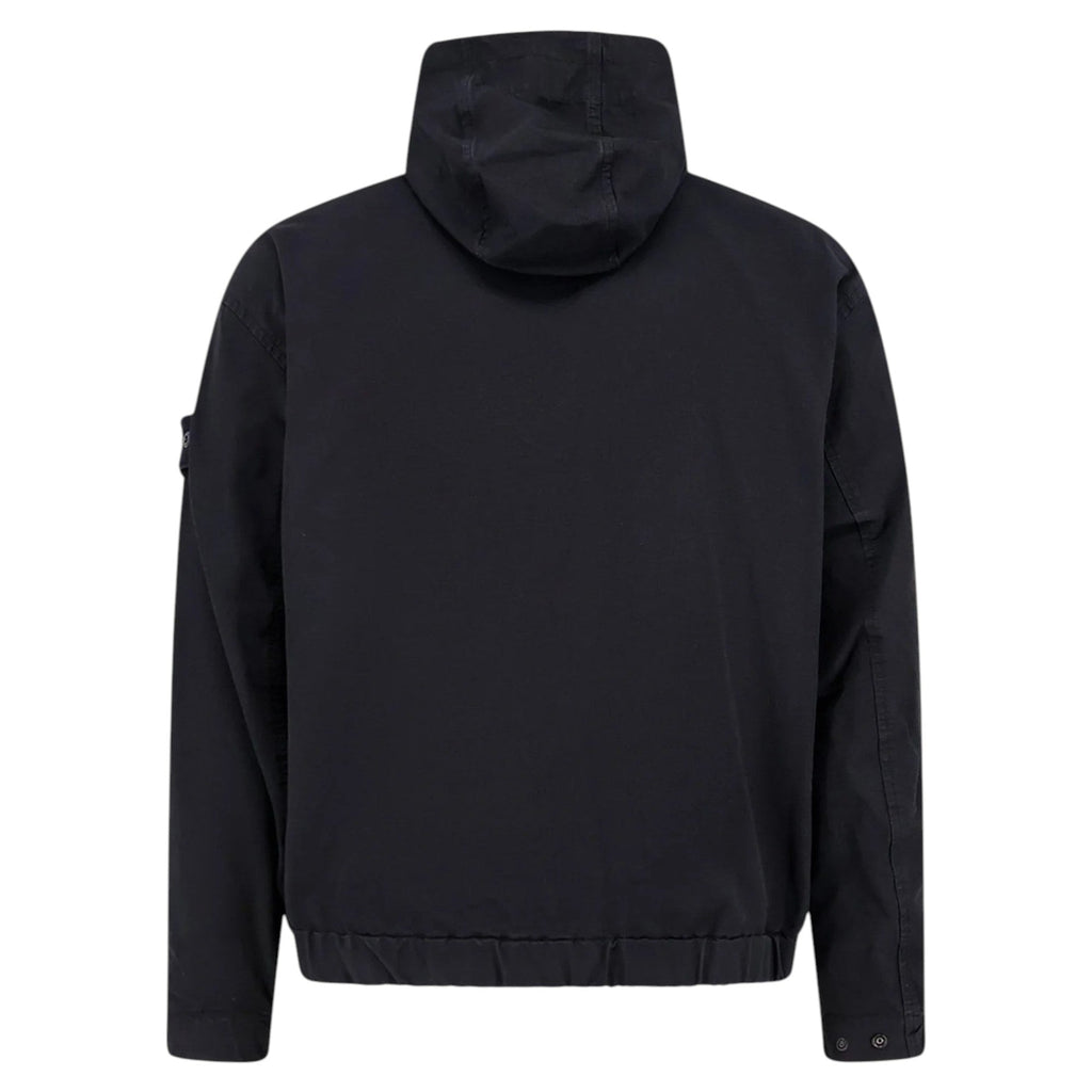 Stone Island Organic Cotton Ripstop Black Jacket