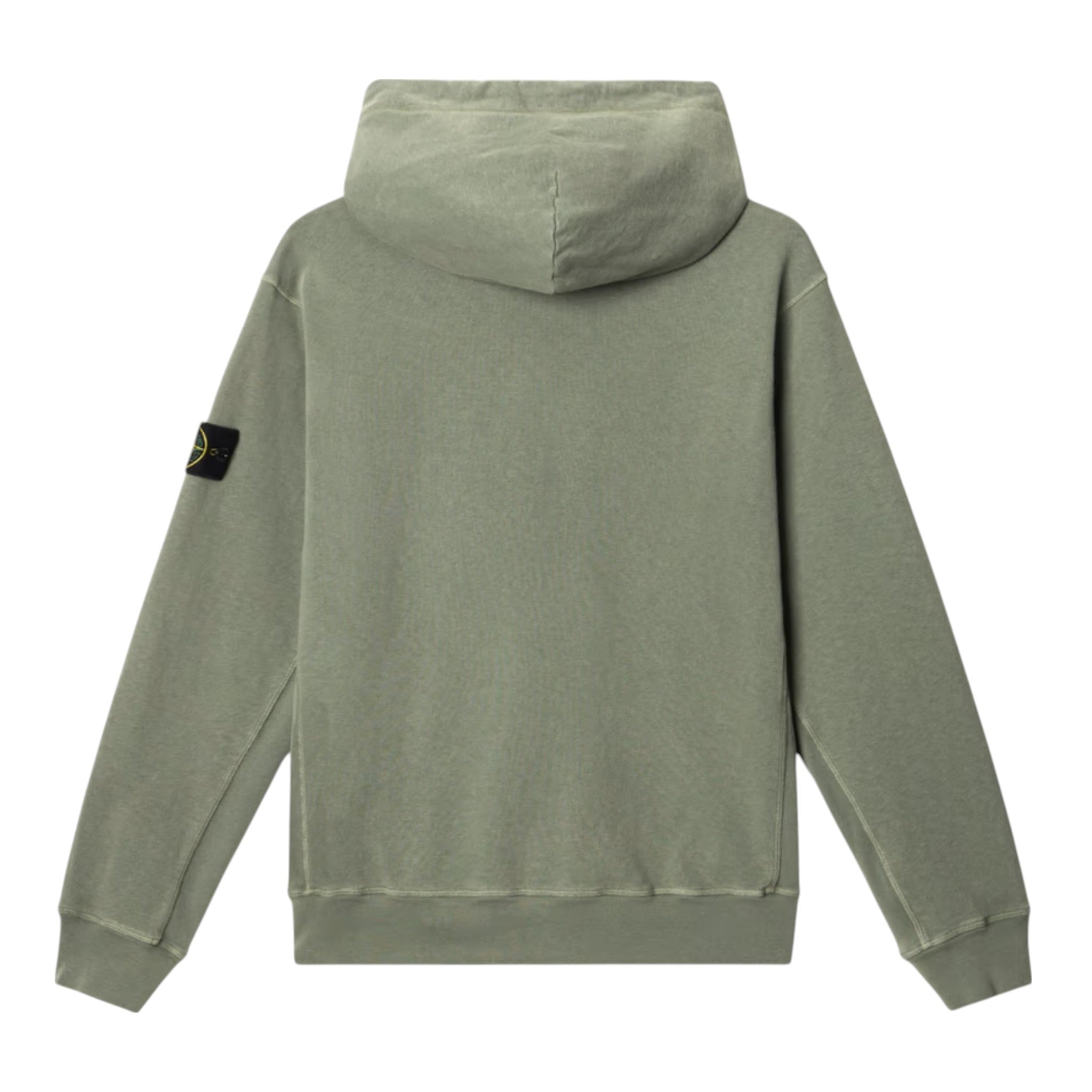 Stone Island Malfile Fleece 'Old' Effect Musk Green Hoodie