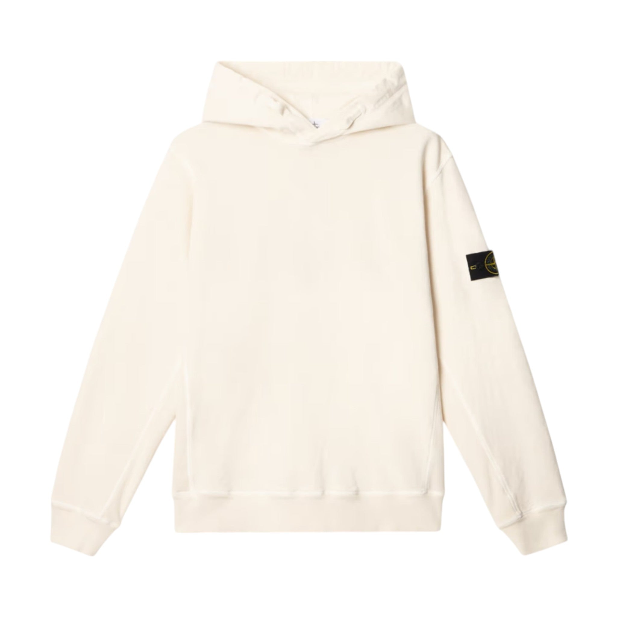 Stone Island Malfile Fleece 'Old' Effect Ivory Hoodie