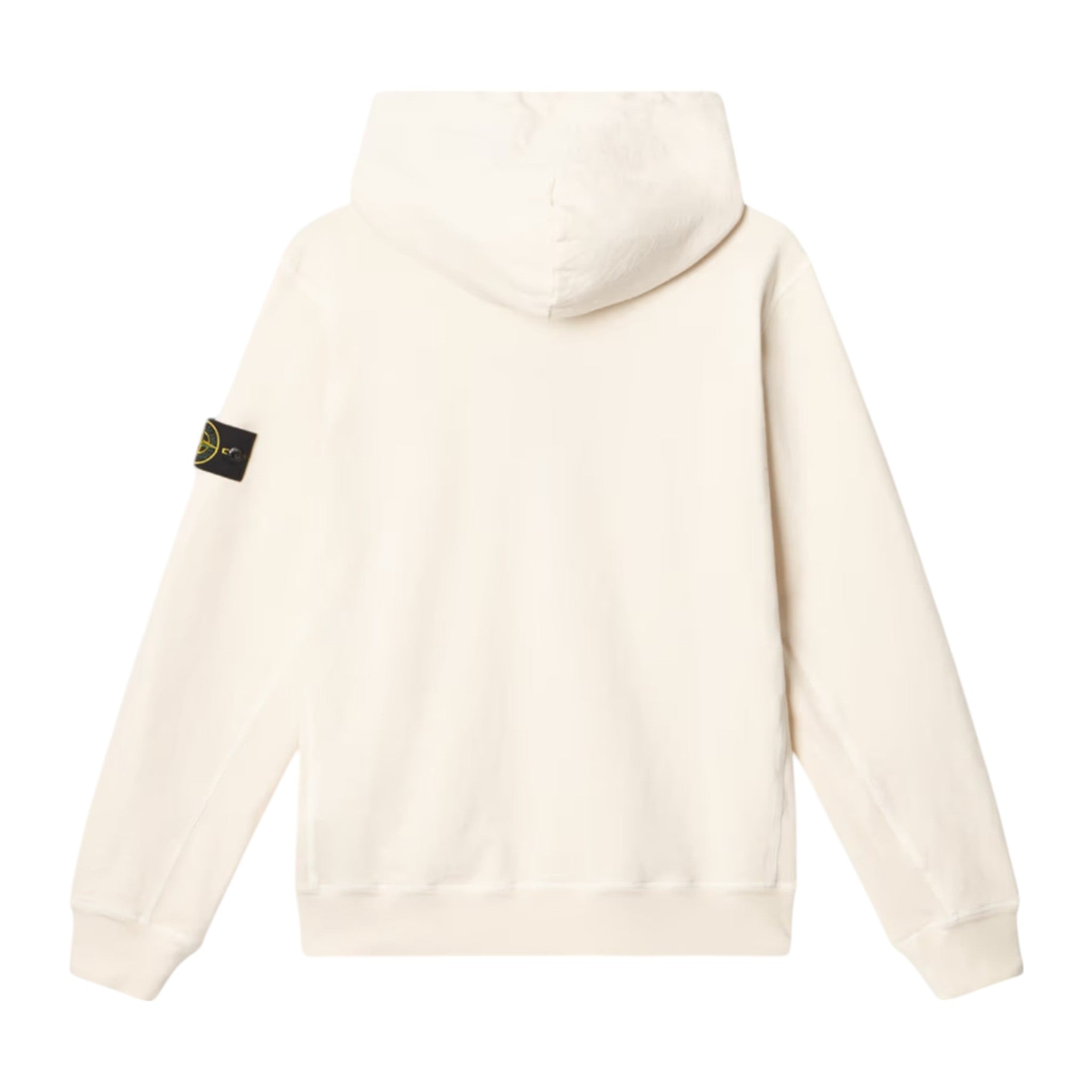 Stone Island Malfile Fleece 'Old' Effect Ivory Hoodie