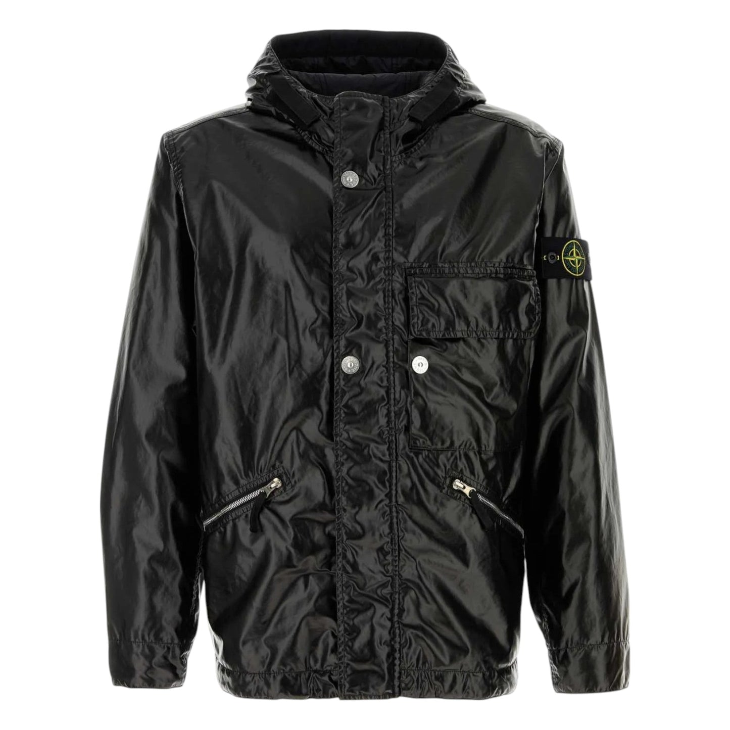 Stone Island Mussola Gommata-TC Black Jacket