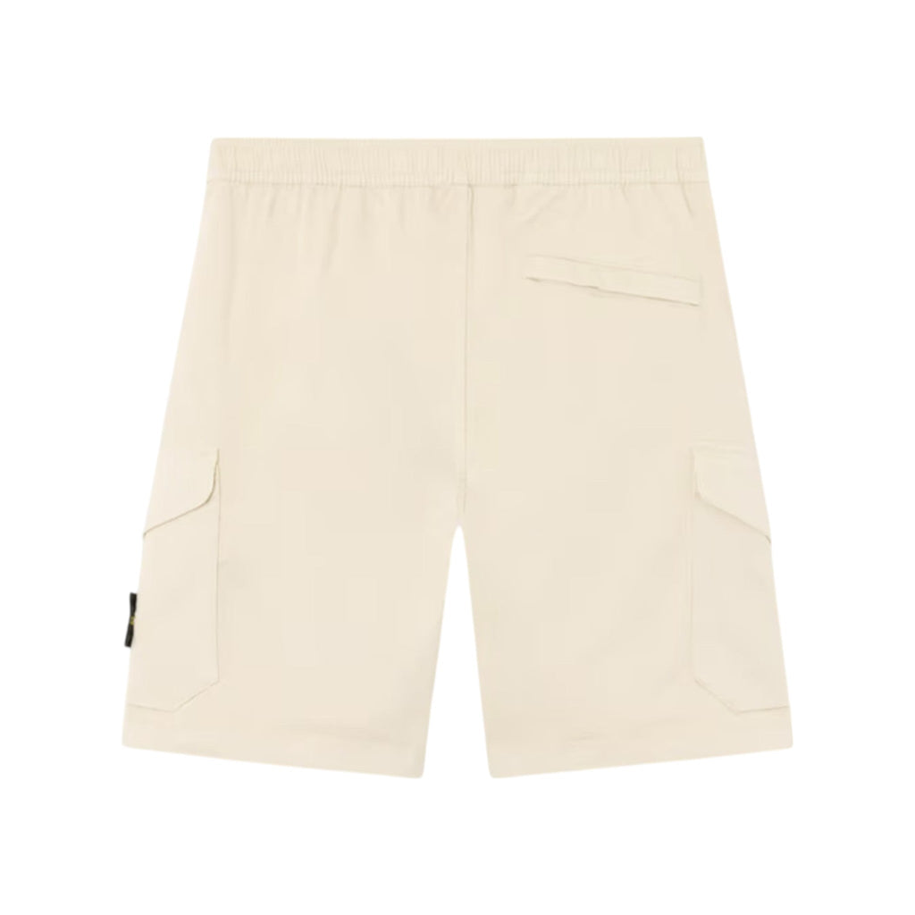 Stone Island Organic Stretch Cotton  Satin Sand Shorts