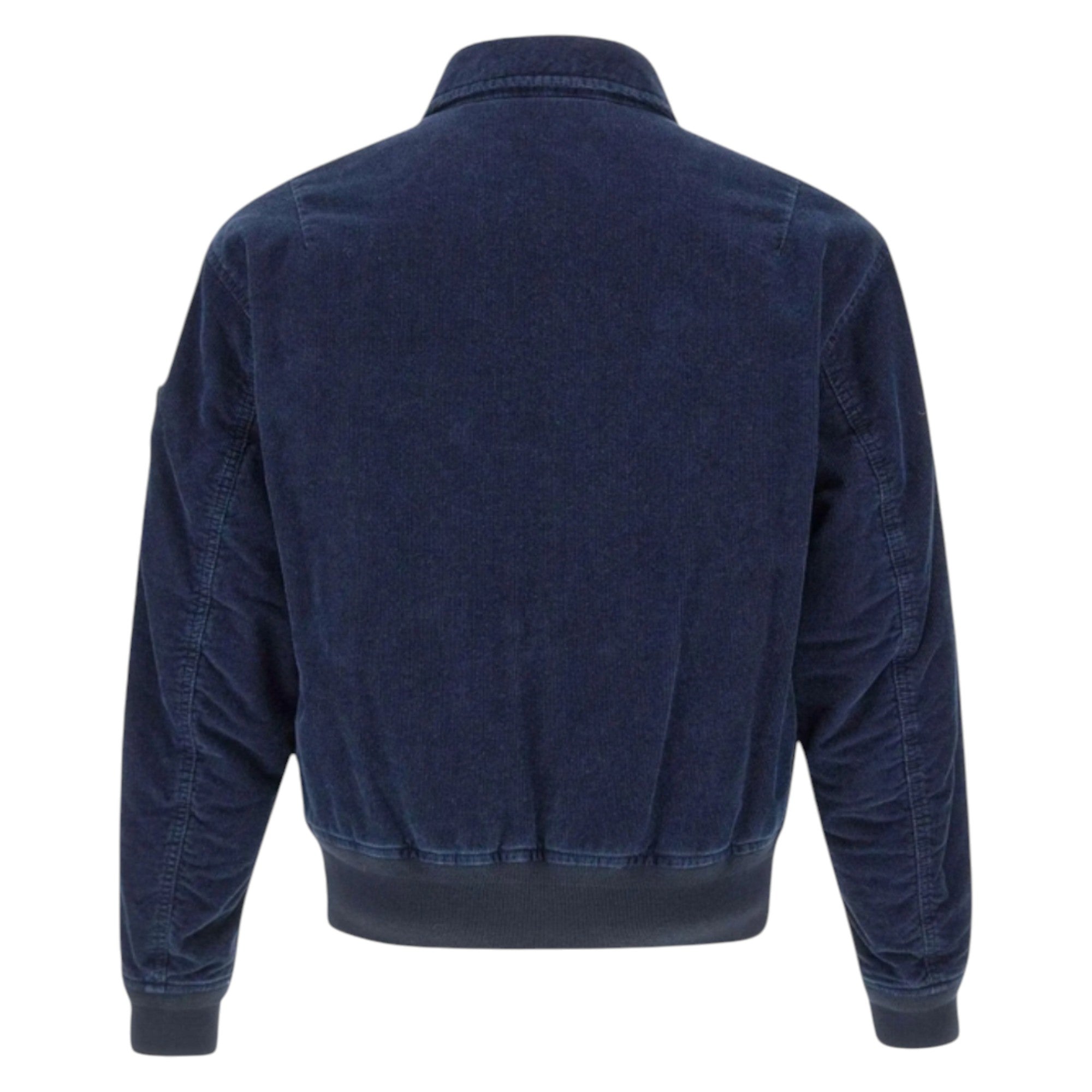 Stone Island Micro Corduroy Rinsed Bomber Navy Jacket