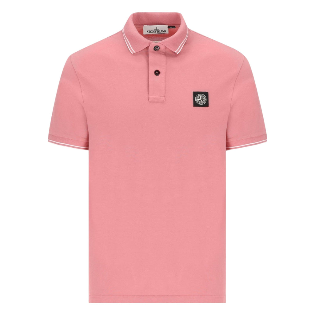 Stone Island Pique Cotton Oleander Pink Polo Shirt