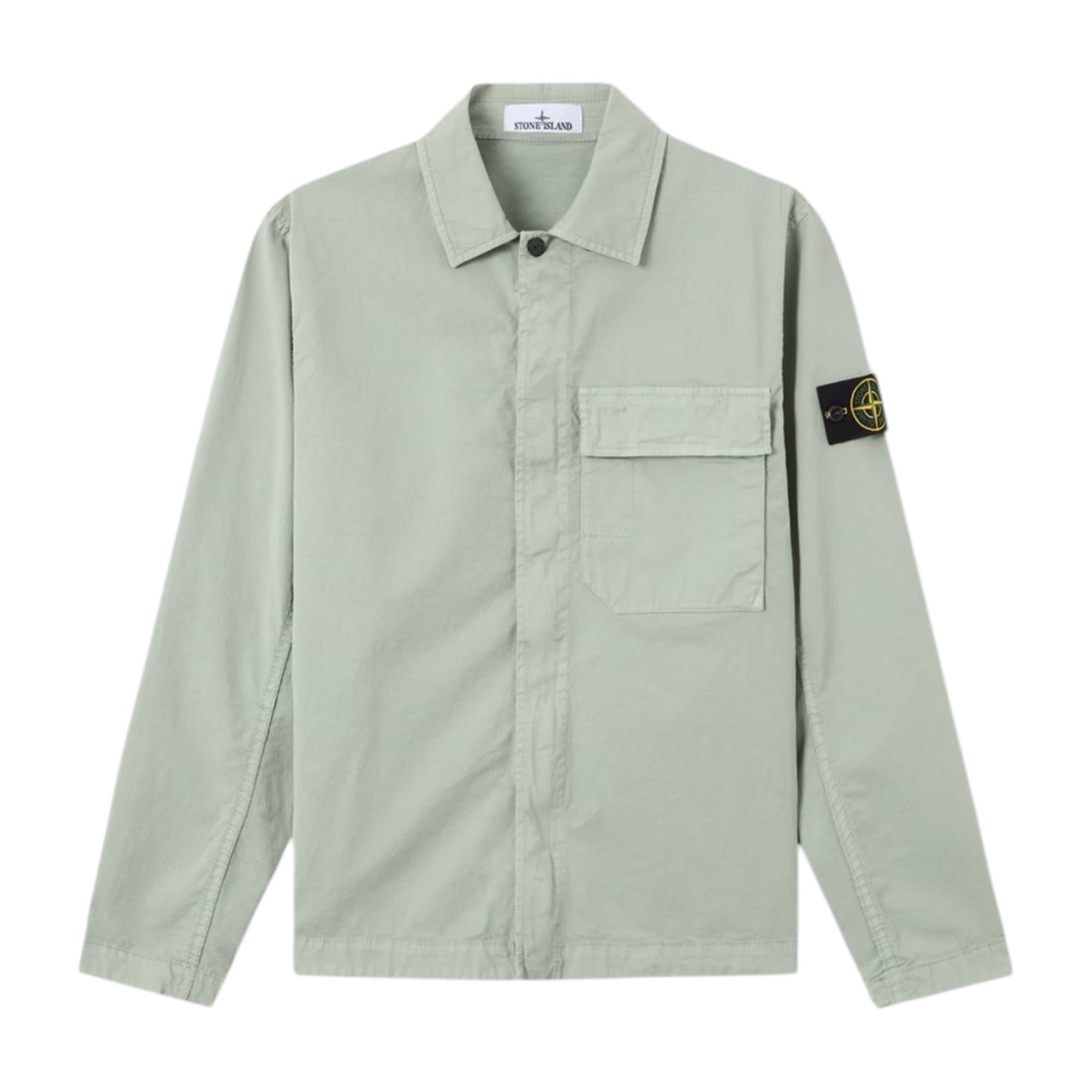 Stone Island Organic Twill Sage Green Overhsirt