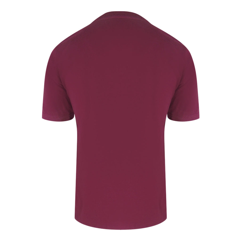 Aquascutum Active Piping Design Burgundy T-Shirt TS005 26 - Style Centre Wholesale