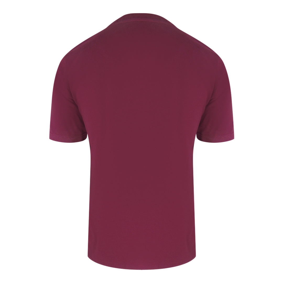 Aquascutum Active Piping Design Burgundy T-Shirt TS005 26 - Style Centre Wholesale