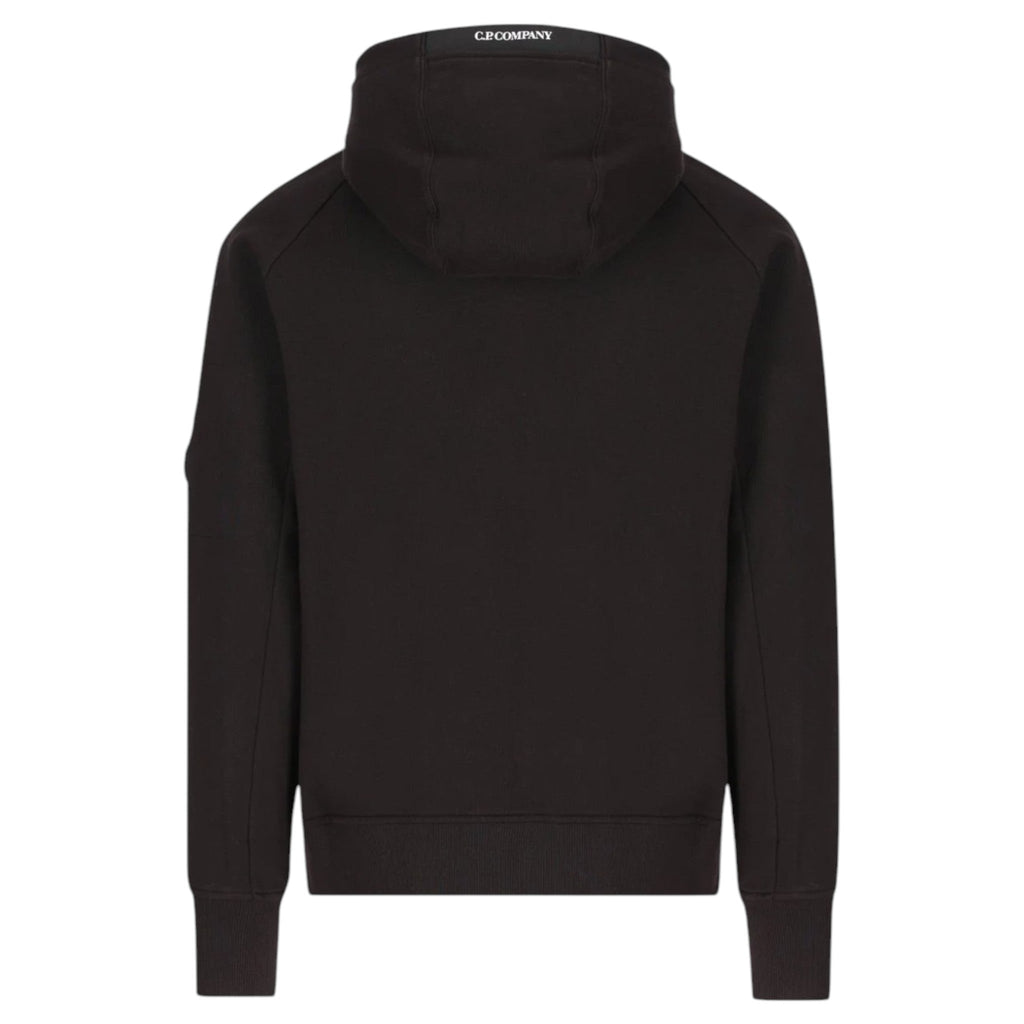 C.P. Company, Black Zip Closure Hooded Sweatshirt