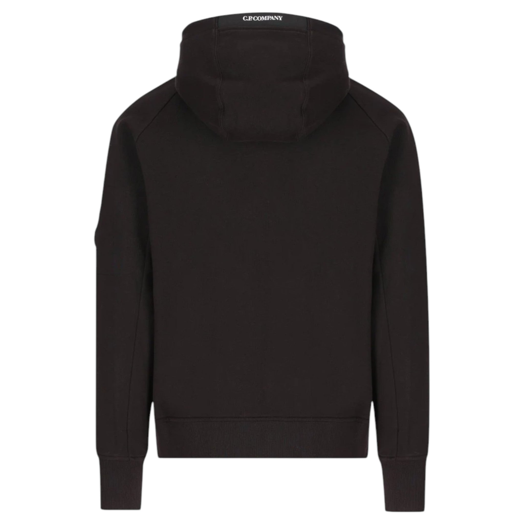 C.P. Company, Black Zip Closure Hooded Sweatshirt