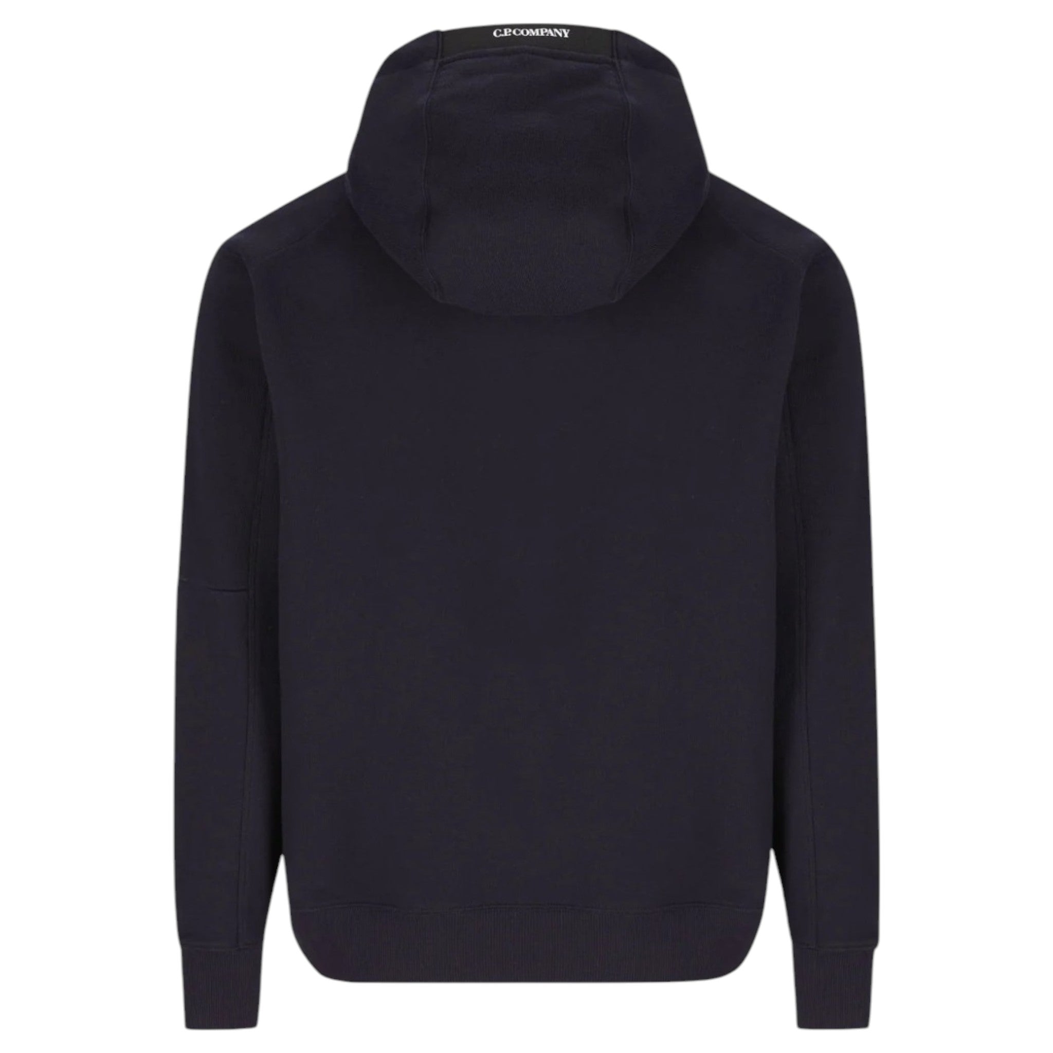 C.P. Company, Brushed Cotton Fleece Navy Blue Hoodie