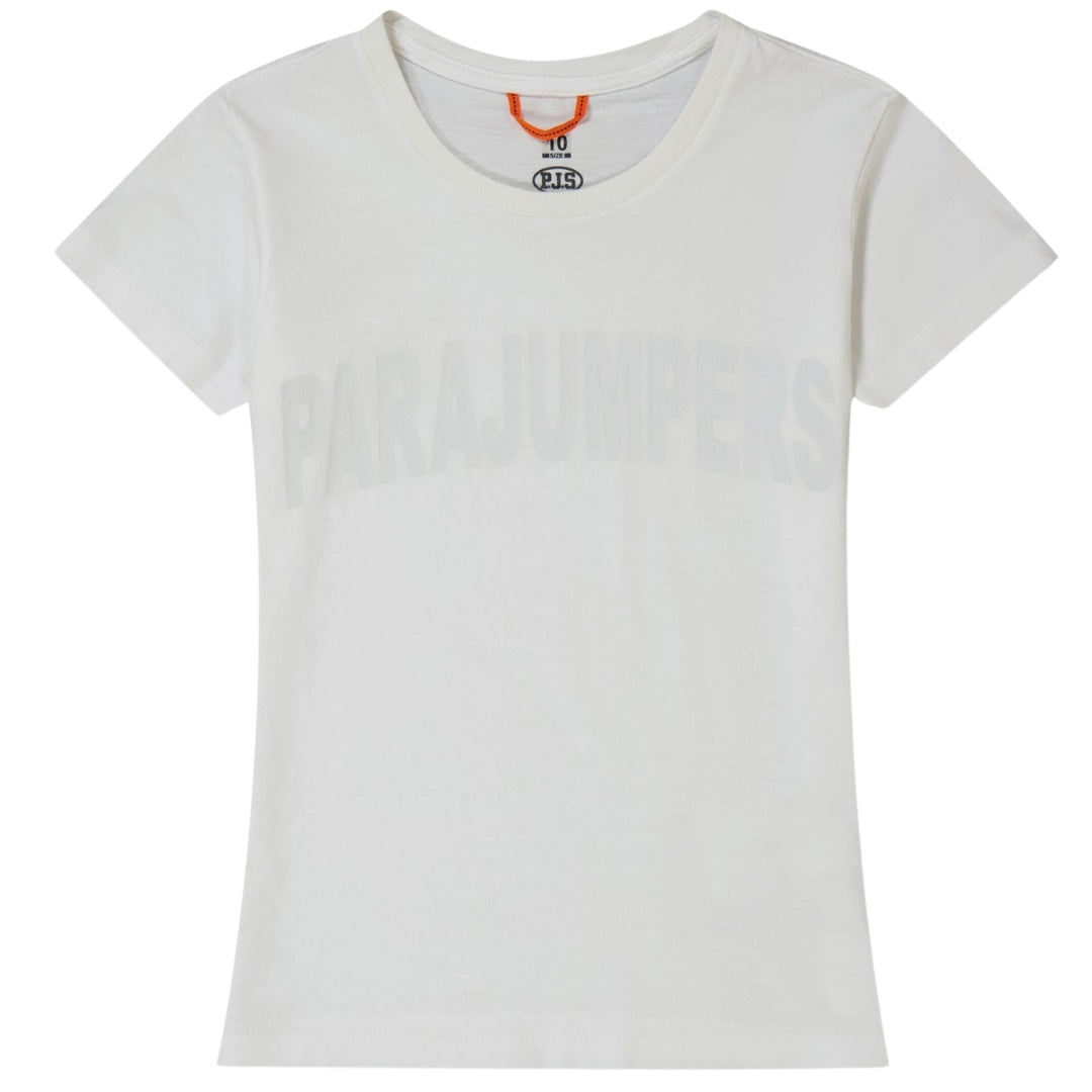 Parajumpers Cristie Brand Logo Off White T-Shirt
