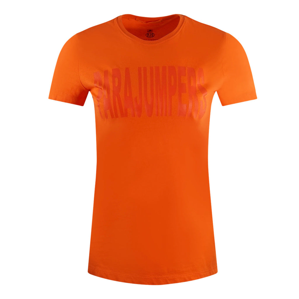 Parajumpers Fede Brand Logo Orange T-Shirt