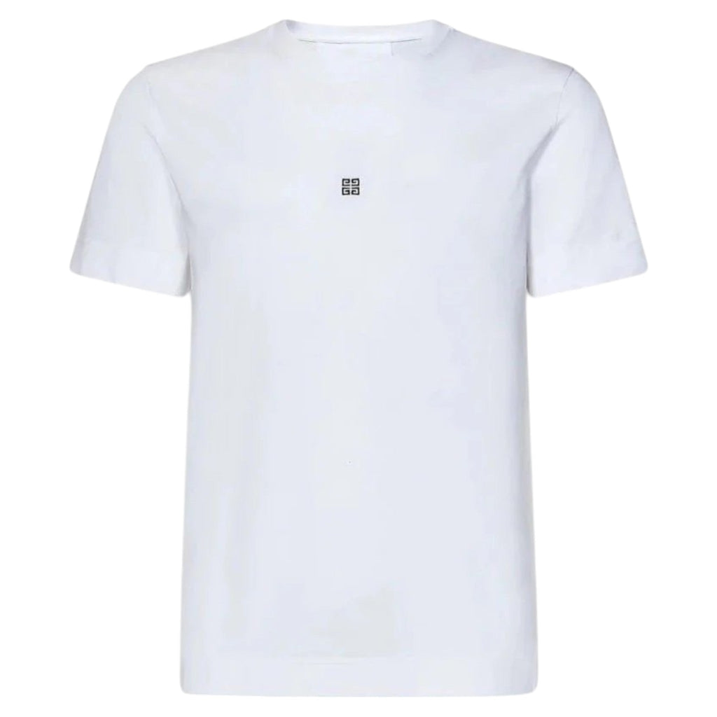 GIVENCHY, 4G Logo-Embroidered White Cotton T-Shirt