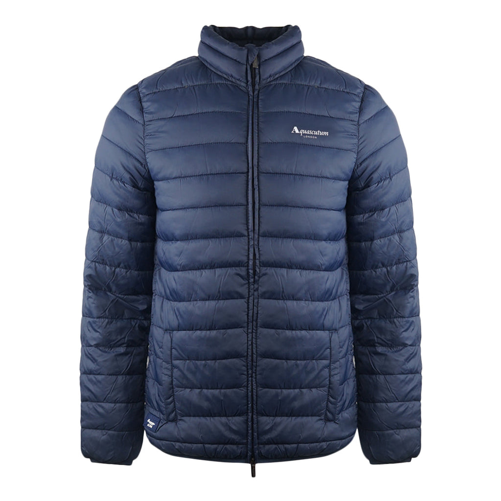 Aquascutum London Logo Navy Blue Active Jacket - Style Centre Wholesale