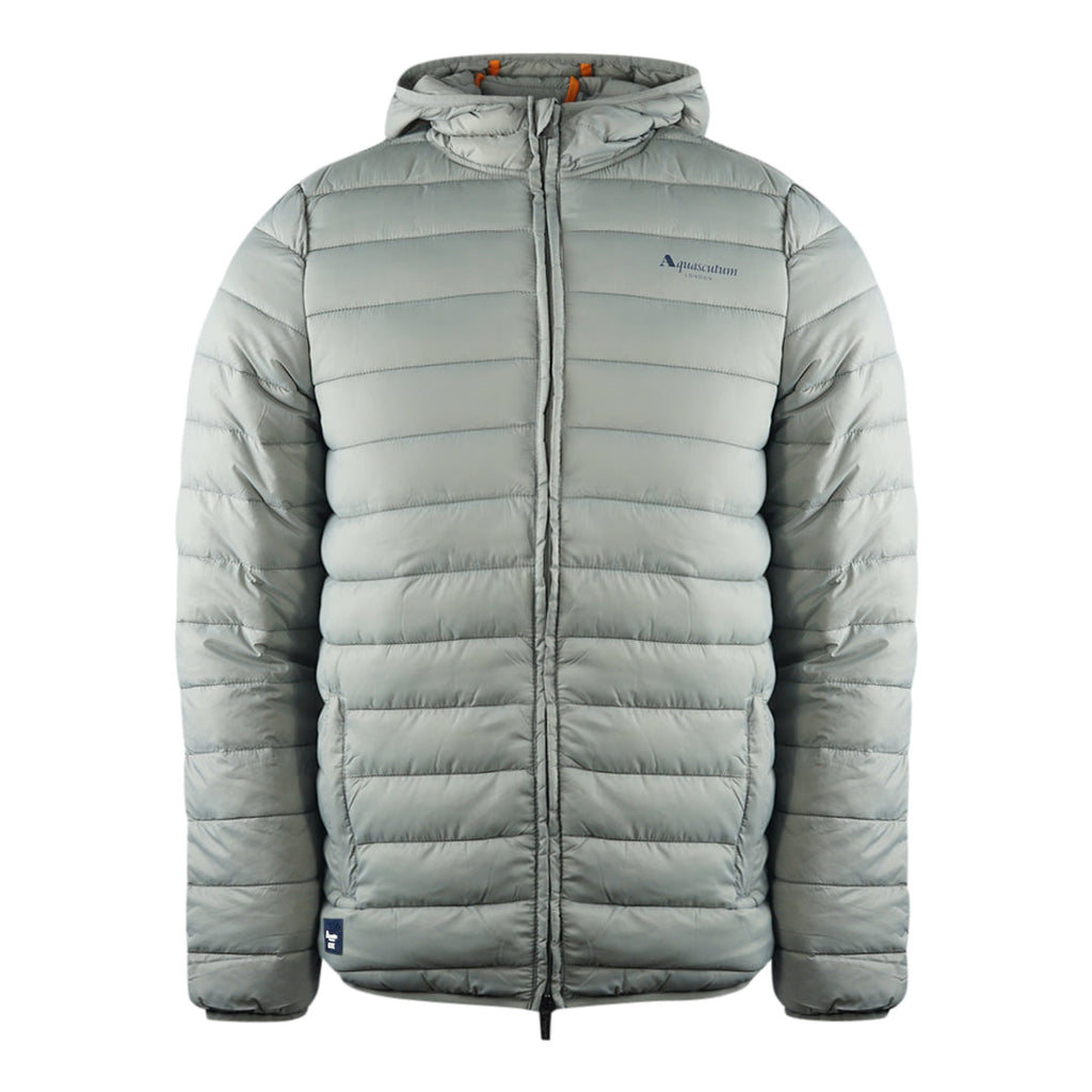 Aquascutum London Logo Grey Active Hoodie Jacket - Style Centre Wholesale